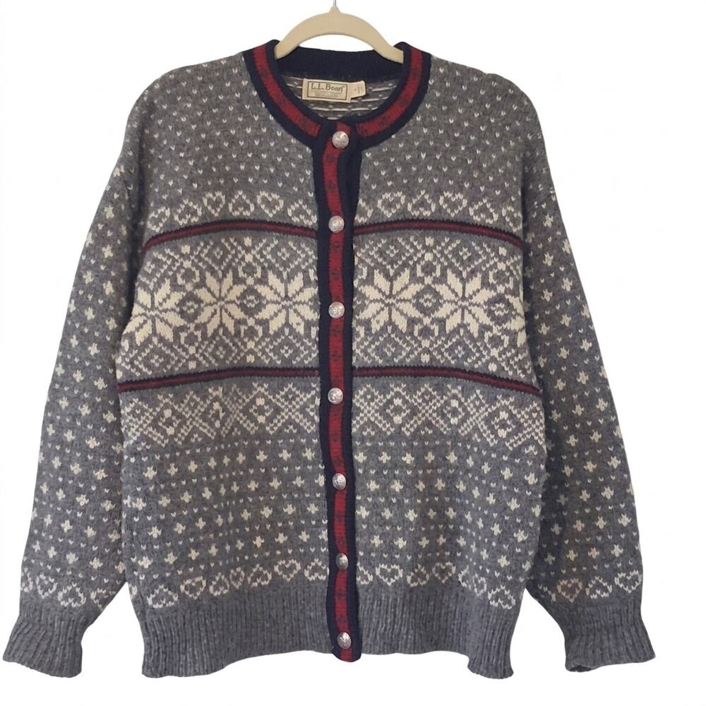 VINTAGE L.L. BEAN FAIR ISLE CARDIGAN
